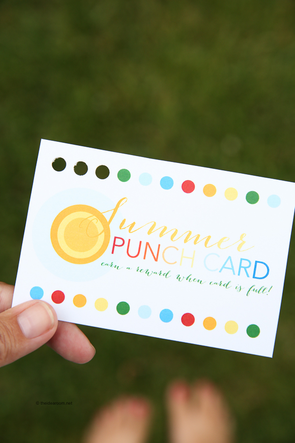 Kids Activities: Summer Punch Cards - The Idea Room